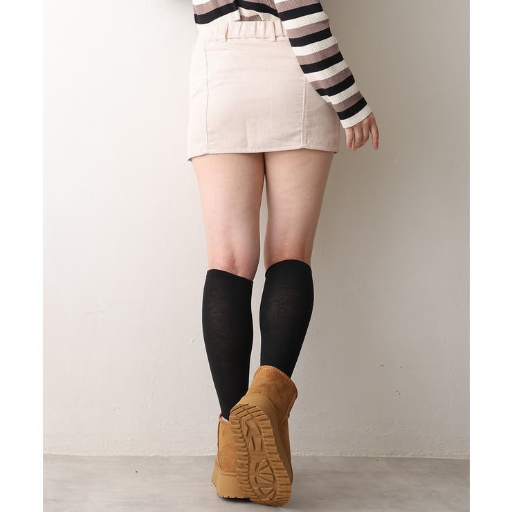 【24年秋冬再販】厚底ソール ボリュームファー ショート丈 ムートンブーツ | DEMETER | 詳細画像30 