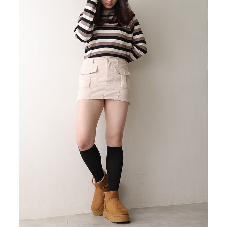 【24年秋冬再販】厚底ソール ボリュームファー ショート丈 ムートンブーツ | DEMETER | 詳細画像31 