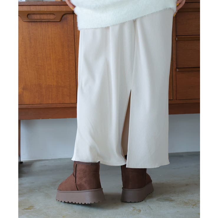 【24年秋冬再販】厚底ソール ボリュームファー ショート丈 ムートンブーツ | DEMETER | 詳細画像43 