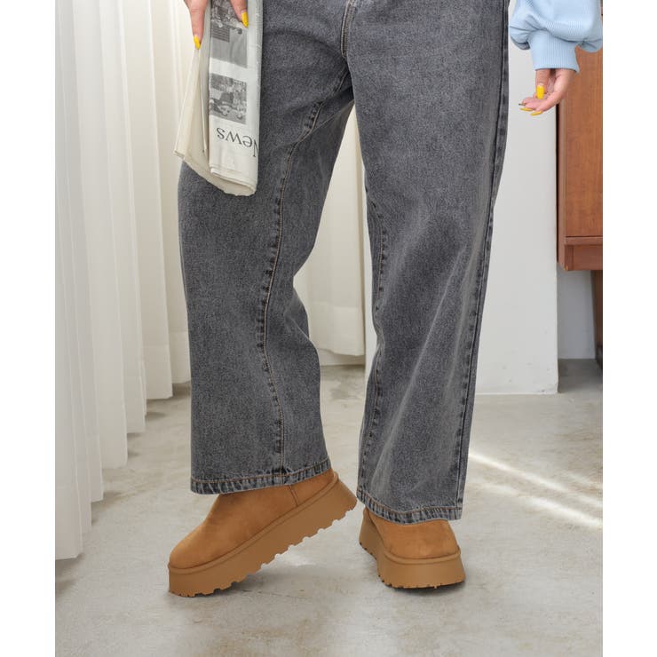 【24年秋冬再販】厚底ソール ボリュームファー ショート丈 ムートンブーツ | DEMETER | 詳細画像55 