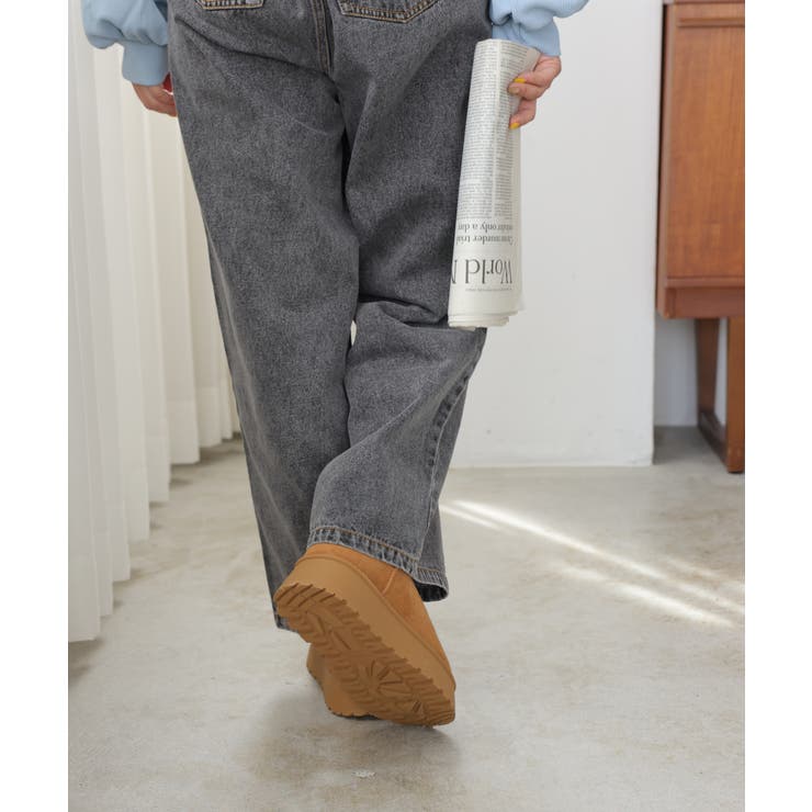 【24年秋冬再販】厚底ソール ボリュームファー ショート丈 ムートンブーツ | DEMETER | 詳細画像57 