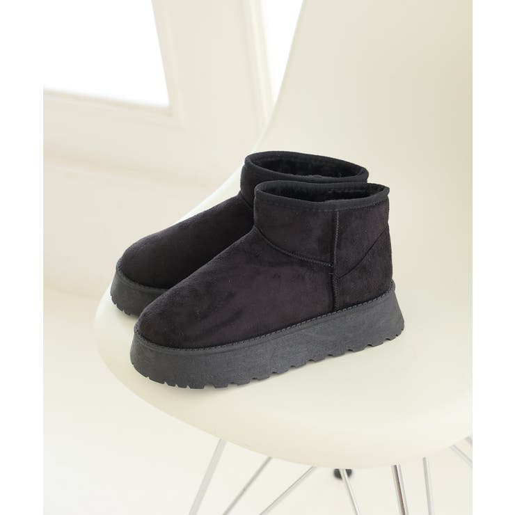 【24年秋冬再販】厚底ソール ボリュームファー ショート丈 ムートンブーツ | DEMETER | 詳細画像59 