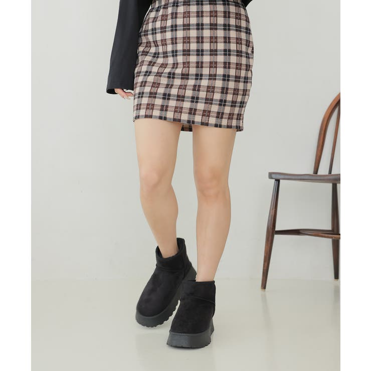 【24年秋冬再販】厚底ソール ボリュームファー ショート丈 ムートンブーツ | DEMETER | 詳細画像62 