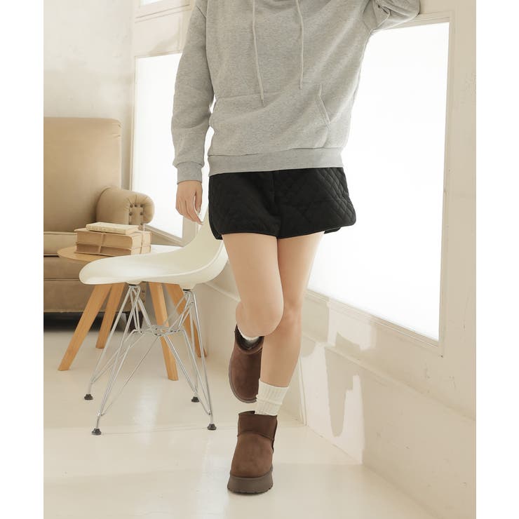 【24年秋冬再販】厚底ソール ボリュームファー ショート丈 ムートンブーツ | DEMETER | 詳細画像79 