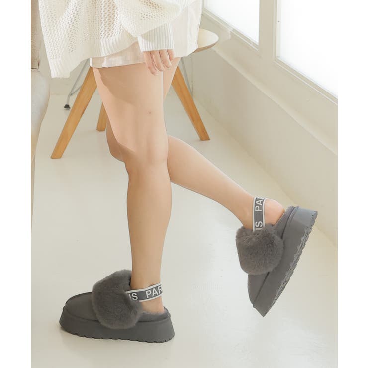 【24年秋冬再販】厚底ソール ボリュームファー バックストラップ | DEMETER | 詳細画像82 