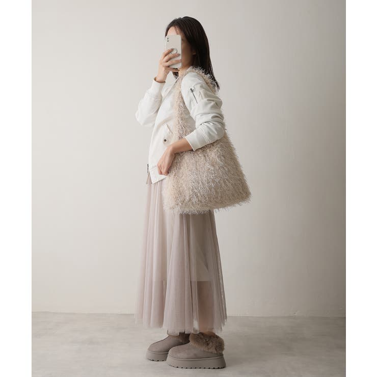 【24年秋冬新作】厚底ソール ボリュームファー アンクル丈 ムートンブーツ | DEMETER | 詳細画像61 