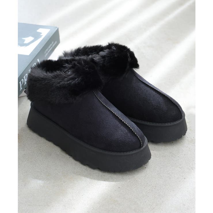 【24年秋冬新作】厚底ソール ボリュームファー アンクル丈 ムートンブーツ | DEMETER | 詳細画像69 