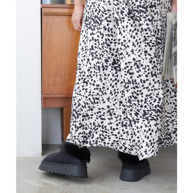 【24年秋冬新作】厚底ソール ボリュームファー アンクル丈 ムートンブーツ | DEMETER | 詳細画像73 