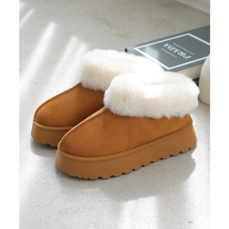 【24年秋冬新作】厚底ソール ボリュームファー アンクル丈 ムートンブーツ | DEMETER | 詳細画像81 