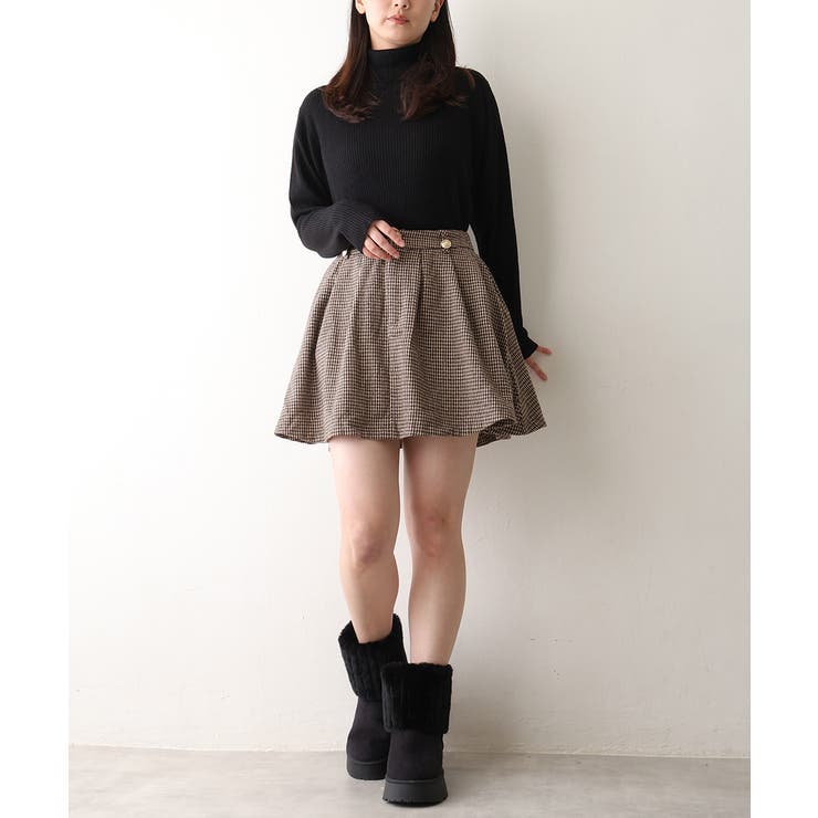 【25年秋冬新作】厚底 ファーカバー ミニ丈 ムートンブーツ | DEMETER | 詳細画像12 