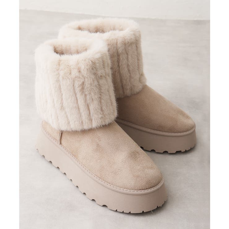 【25年秋冬新作】厚底 ファーカバー ミニ丈 ムートンブーツ | DEMETER | 詳細画像20 