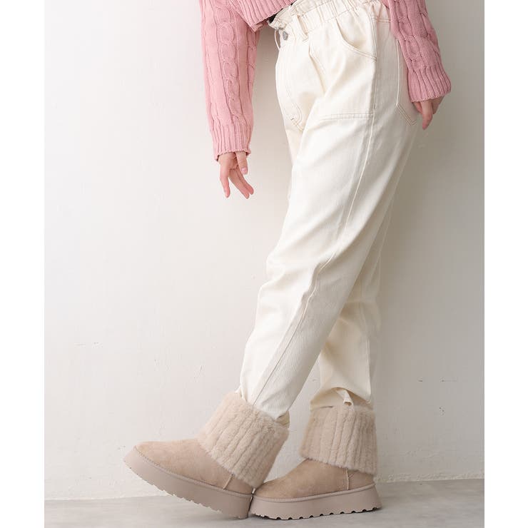 【25年秋冬新作】厚底 ファーカバー ミニ丈 ムートンブーツ | DEMETER | 詳細画像26 