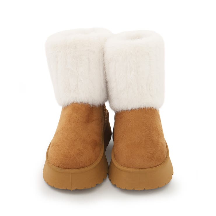 【25年秋冬新作】厚底 ファーカバー ミニ丈 ムートンブーツ | DEMETER | 詳細画像32 