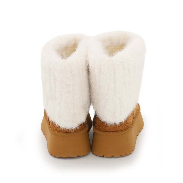 【25年秋冬新作】厚底 ファーカバー ミニ丈 ムートンブーツ | DEMETER | 詳細画像35 