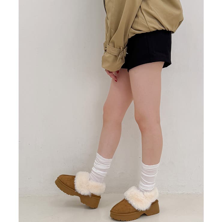 【26年秋冬再販】厚底 デザインソール バックバンド ムートンシューズ | DEMETER | 詳細画像24 