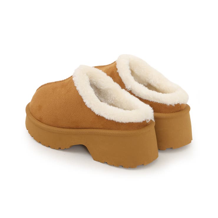 【25年秋冬新作】厚底 デザインソール ボリュームファー ムートンシューズ | DEMETER | 詳細画像32 