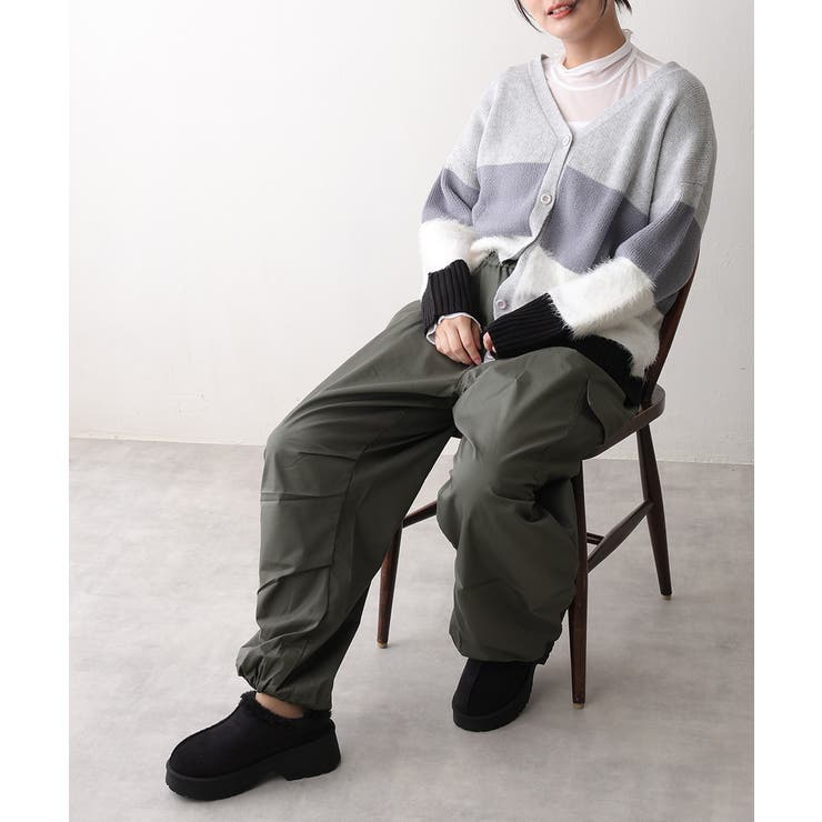 【25年秋冬新作】厚底 デザインソール ボリュームファー ムートンシューズ | DEMETER | 詳細画像7 