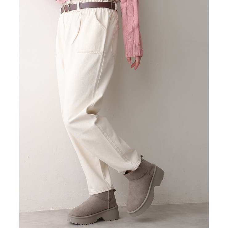 【25年秋冬新作】厚底 デザインソール ボリュームファー ムートンブーツ | DEMETER | 詳細画像16 