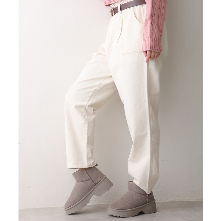 【25年秋冬新作】厚底 デザインソール ボリュームファー ムートンブーツ | DEMETER | 詳細画像17 