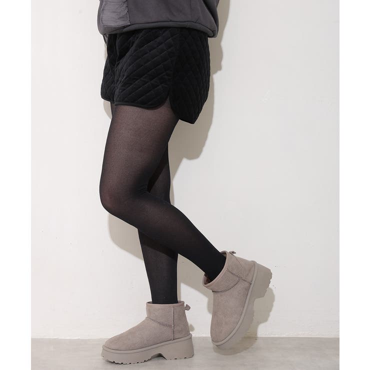 【25年秋冬新作】厚底 デザインソール ボリュームファー ムートンブーツ | DEMETER | 詳細画像21 