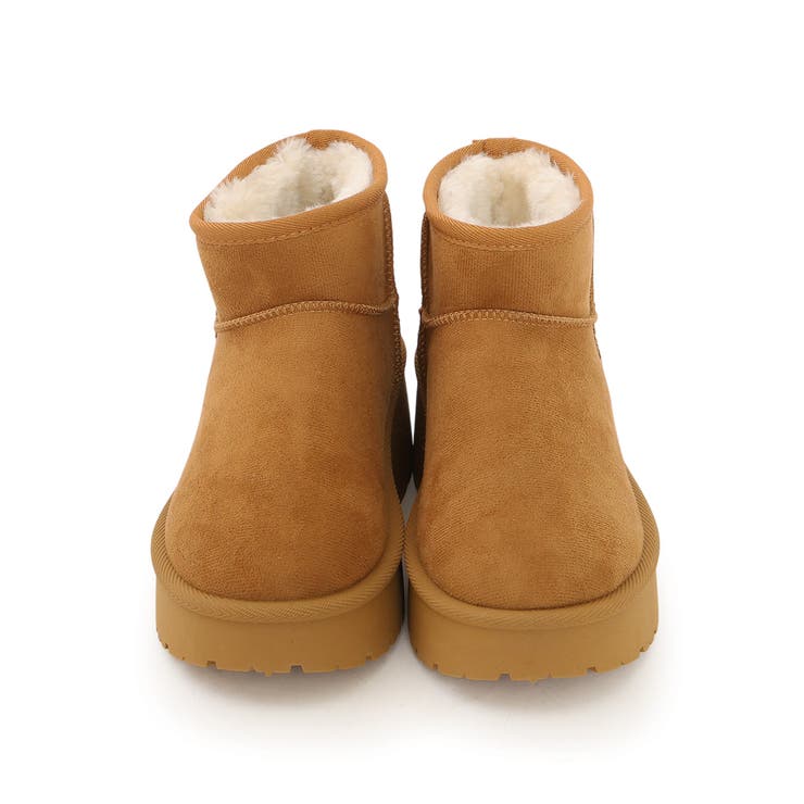 【25年秋冬新作】厚底 デザインソール ボリュームファー ムートンブーツ | DEMETER | 詳細画像32 