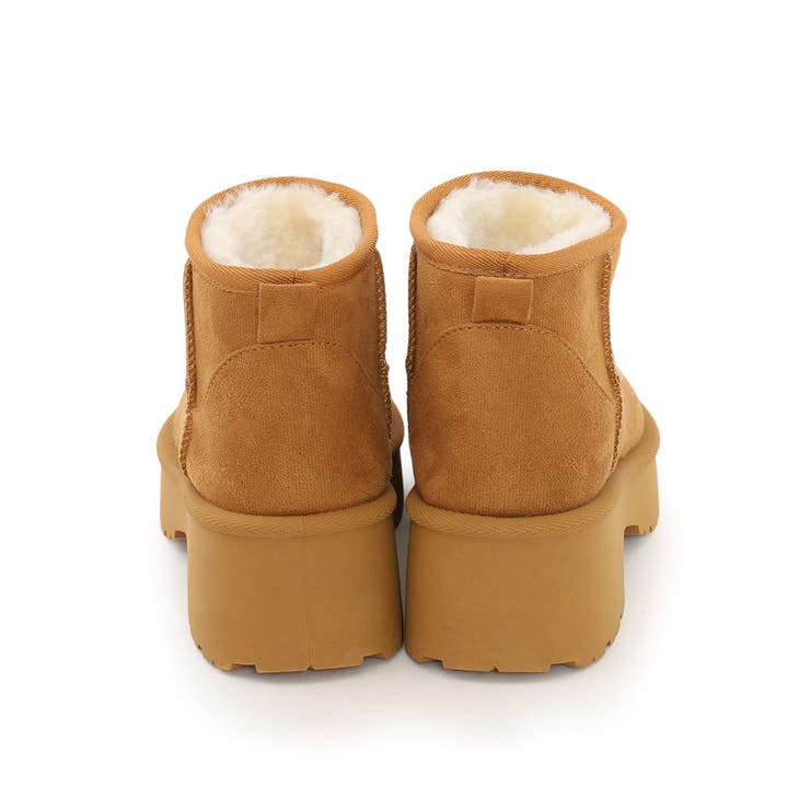 【25年秋冬新作】厚底 デザインソール ボリュームファー ムートンブーツ | DEMETER | 詳細画像35 