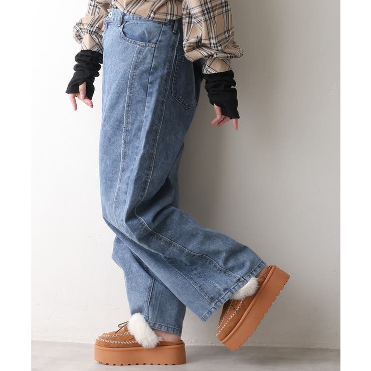 【25年秋冬新作】厚底 プラットフォーム モカシンデザイン ムートンシューズ | DEMETER | 詳細画像16 