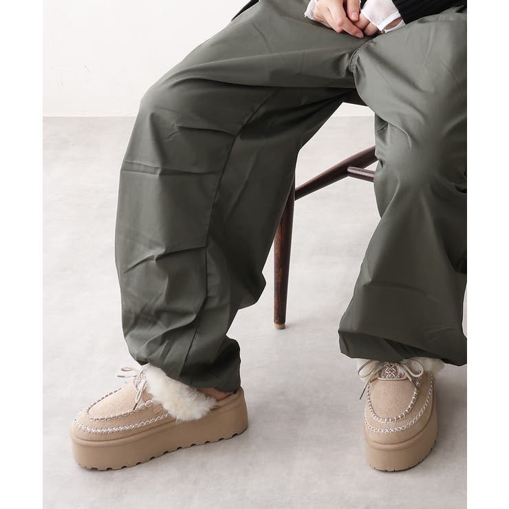 【25年秋冬新作】厚底 プラットフォーム モカシンデザイン ムートンシューズ | DEMETER | 詳細画像21 