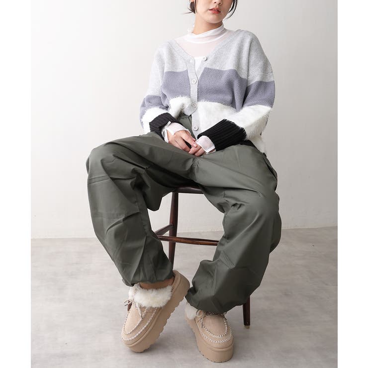 【25年秋冬新作】厚底 プラットフォーム モカシンデザイン ムートンシューズ | DEMETER | 詳細画像22 