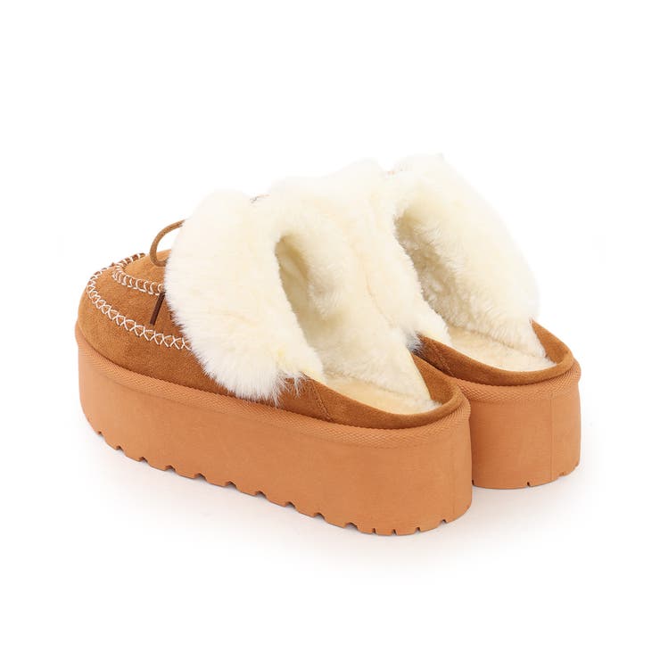 【25年秋冬新作】厚底 プラットフォーム モカシンデザイン ムートンシューズ | DEMETER | 詳細画像32 