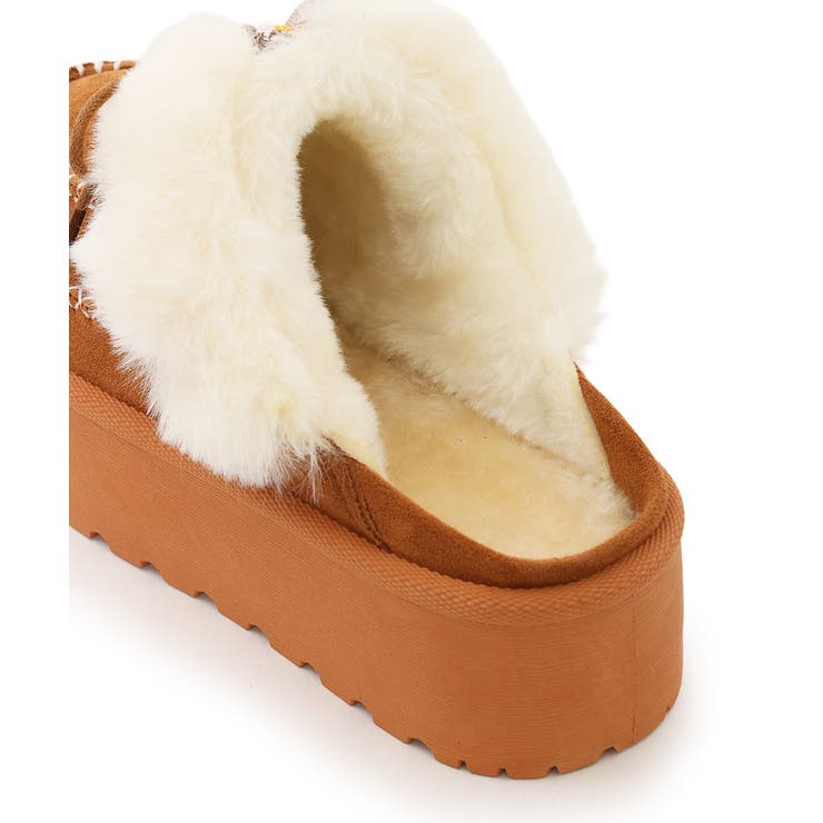 【25年秋冬新作】厚底 プラットフォーム モカシンデザイン ムートンシューズ | DEMETER | 詳細画像35 