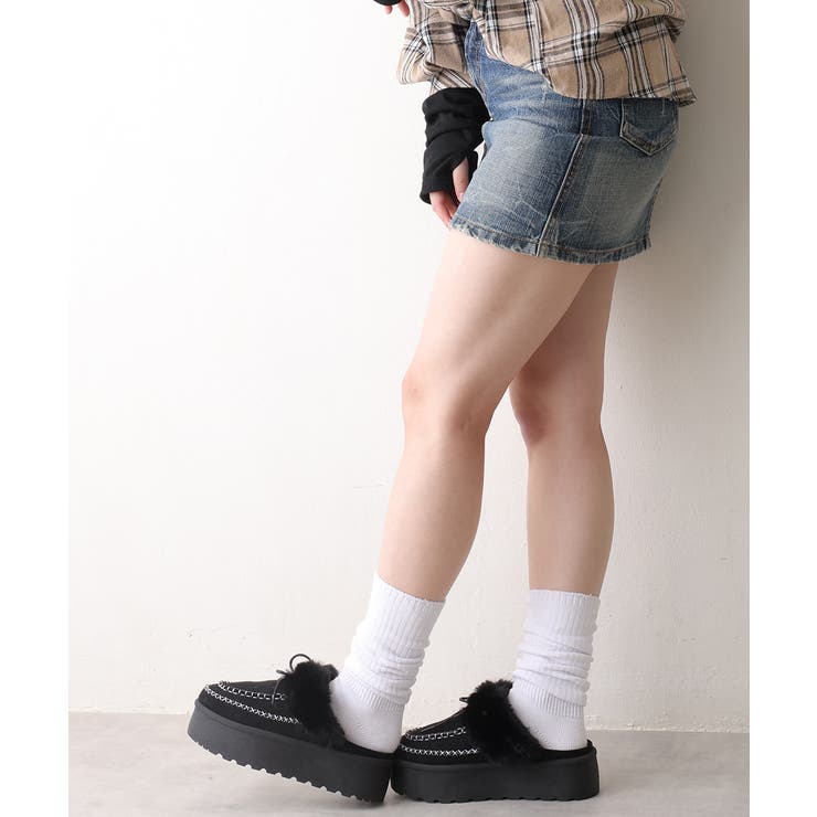 【25年秋冬新作】厚底 プラットフォーム モカシンデザイン ムートンシューズ | DEMETER | 詳細画像8 