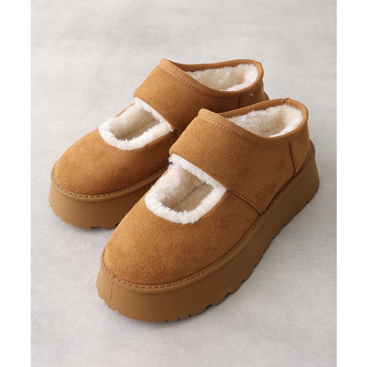 【25年秋冬新作】厚底 ボリュームファー ムートンシューズ | DEMETER | 詳細画像12 