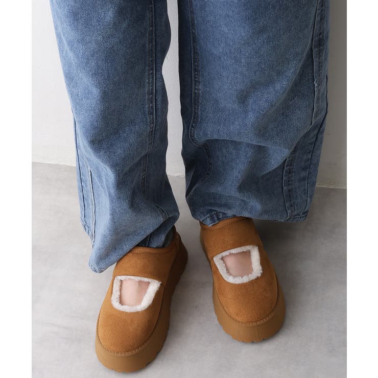 【25年秋冬新作】厚底 ボリュームファー ムートンシューズ | DEMETER | 詳細画像16 