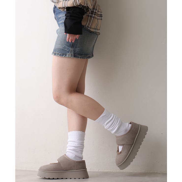 【25年秋冬新作】厚底 ボリュームファー ムートンシューズ | DEMETER | 詳細画像24 