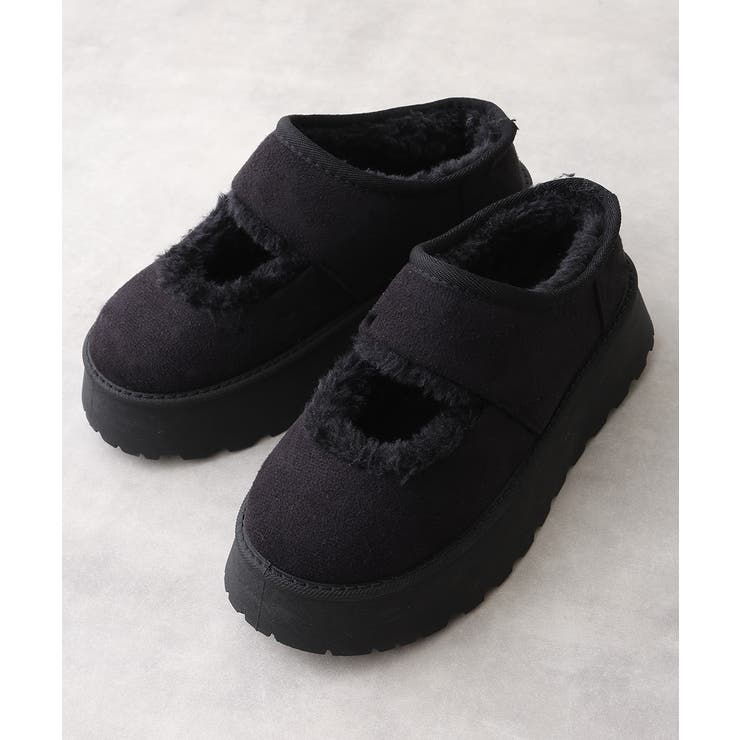 【25年秋冬新作】厚底 ボリュームファー ムートンシューズ | DEMETER | 詳細画像4 