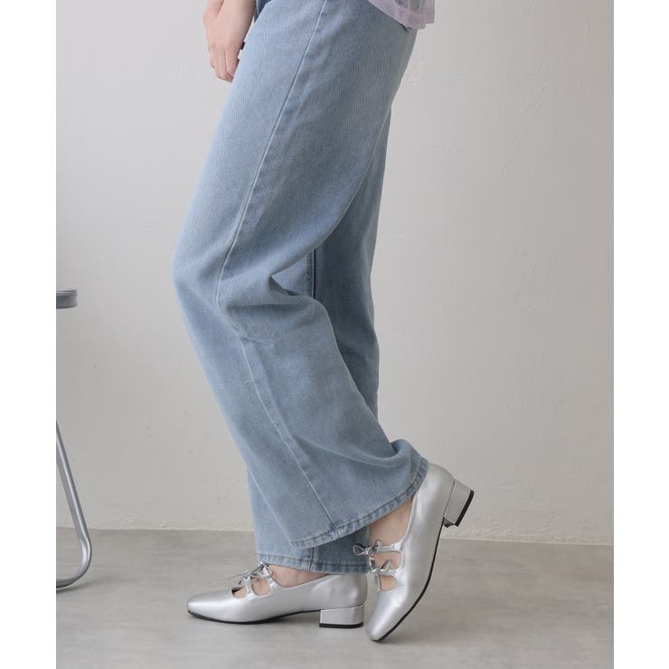 【25年春夏新作】スクエアトゥ ダブルリボン ストラップ パンプス | DEMETER | 詳細画像47 