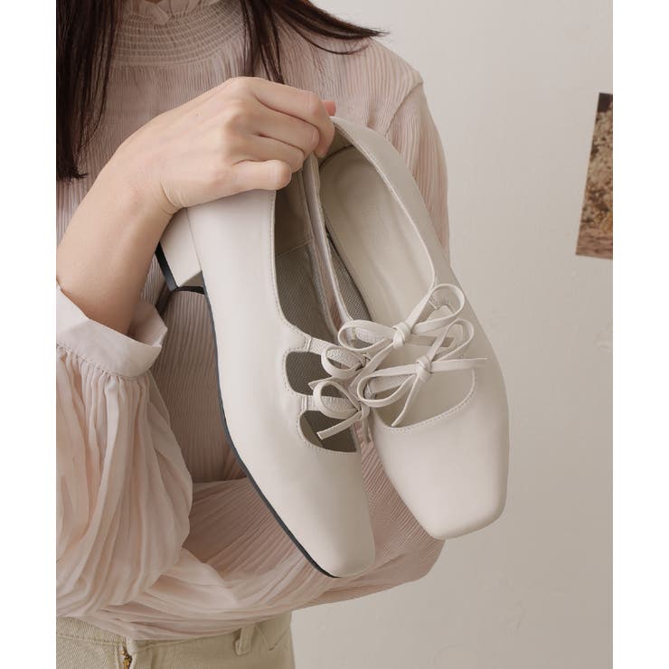 【25年春夏新作】スクエアトゥ ダブルリボン ストラップ パンプス | DEMETER | 詳細画像50 