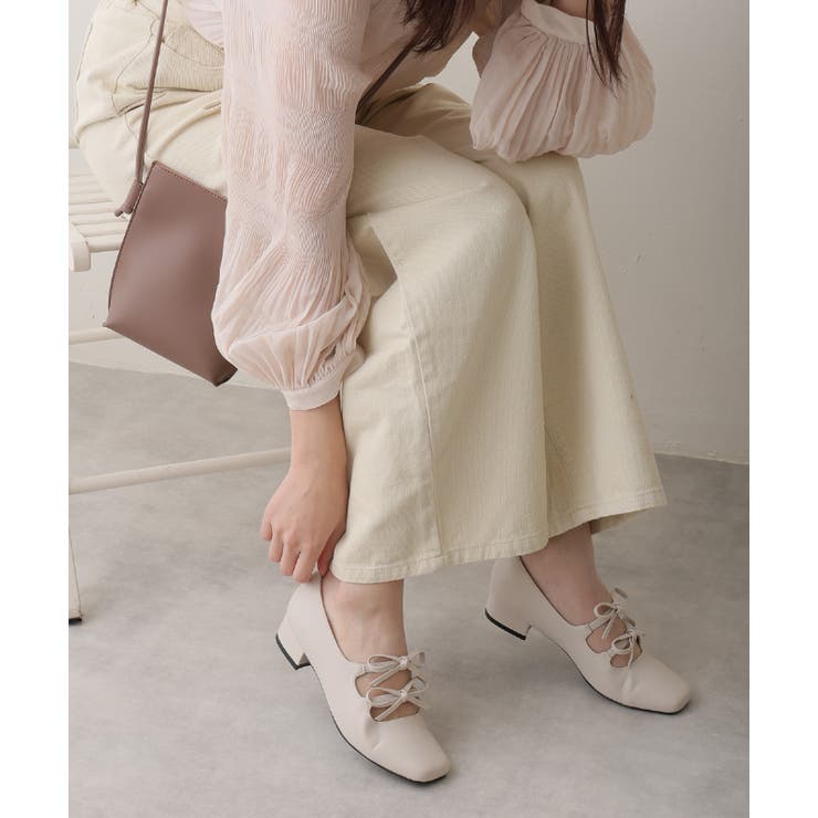 【25年春夏新作】スクエアトゥ ダブルリボン ストラップ パンプス | DEMETER | 詳細画像52 