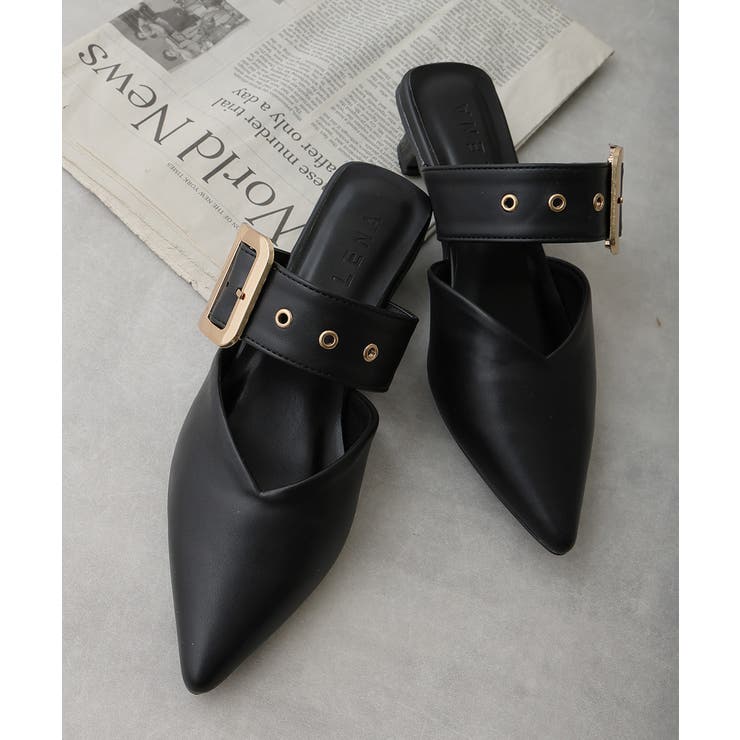 【25年春夏新作】ポインテッドトゥ バックルベルト ミュールパンプス | DEMETER | 詳細画像52 