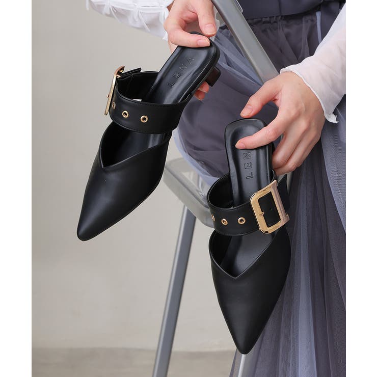 【25年春夏新作】ポインテッドトゥ バックルベルト ミュールパンプス | DEMETER | 詳細画像53 