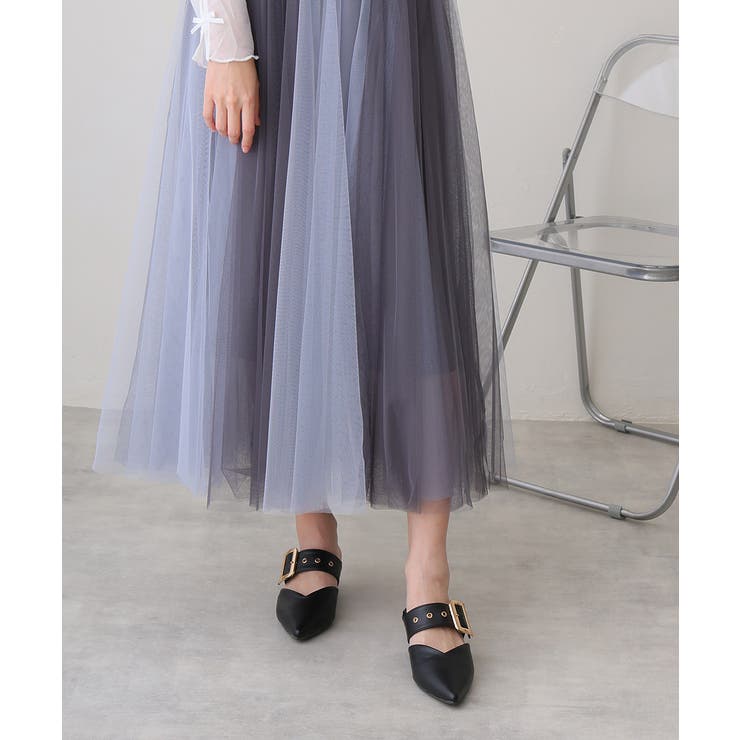 【25年春夏新作】ポインテッドトゥ バックルベルト ミュールパンプス | DEMETER | 詳細画像55 