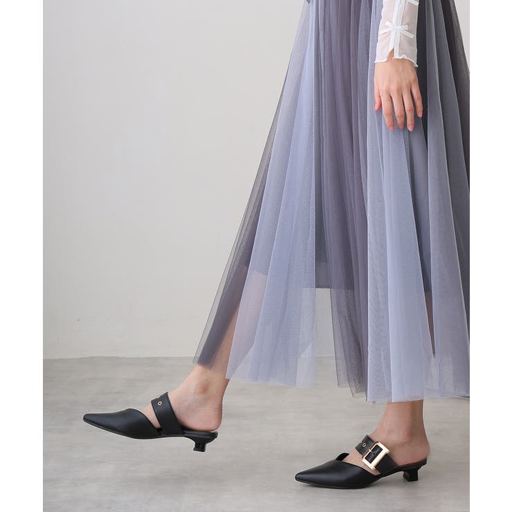 【25年春夏新作】ポインテッドトゥ バックルベルト ミュールパンプス | DEMETER | 詳細画像56 