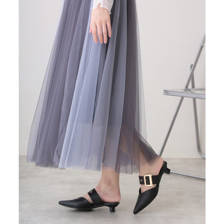 【25年春夏新作】ポインテッドトゥ バックルベルト ミュールパンプス | DEMETER | 詳細画像57 