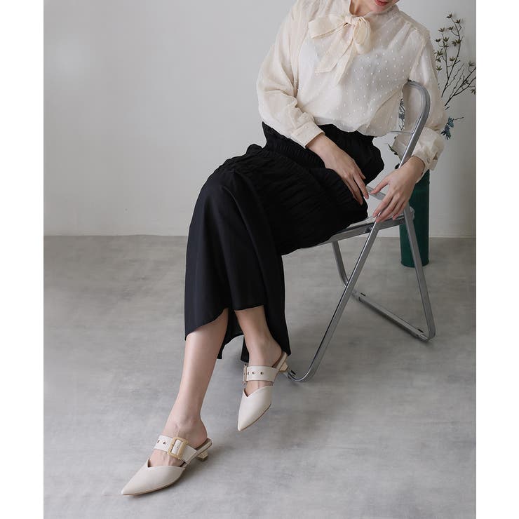 【25年春夏新作】ポインテッドトゥ バックルベルト ミュールパンプス | DEMETER | 詳細画像62 