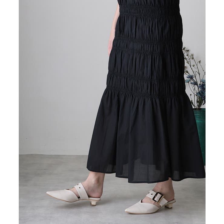 【25年春夏新作】ポインテッドトゥ バックルベルト ミュールパンプス | DEMETER | 詳細画像64 