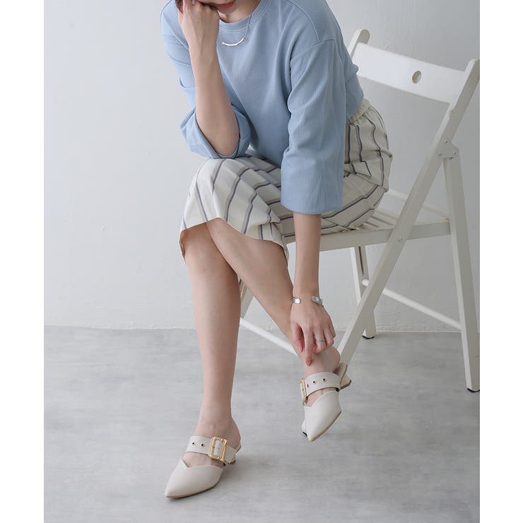 【25年春夏新作】ポインテッドトゥ バックルベルト ミュールパンプス | DEMETER | 詳細画像68 