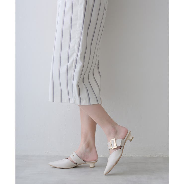 【25年春夏新作】ポインテッドトゥ バックルベルト ミュールパンプス | DEMETER | 詳細画像70 