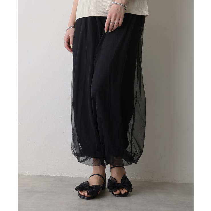 【25年春夏新作】2WAY スクエアトゥ シフォンリボン ストラップサンダル | DEMETER | 詳細画像12 