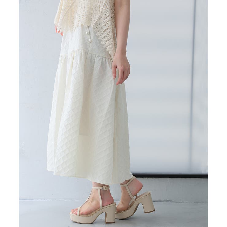 【26年春夏新作】厚底 プラットフォーム アンクルストラップ チュールサンダル | DEMETER | 詳細画像22 